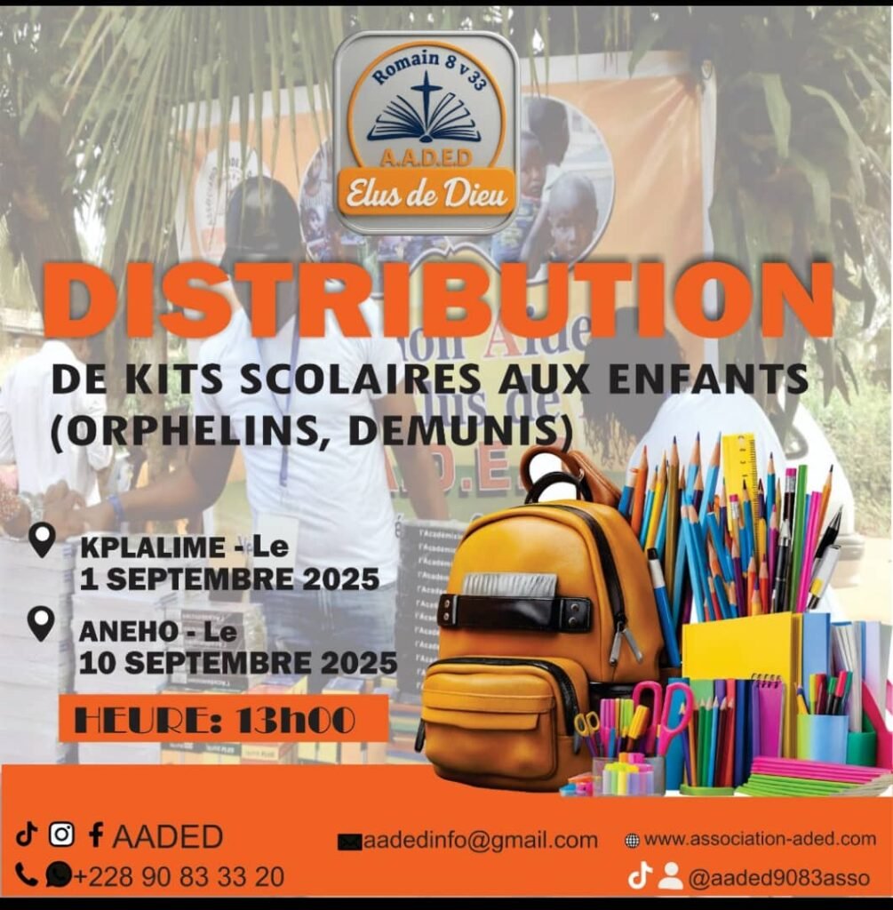 DISTRIBUTION DE KITS SCOLAIRES AUX ENFANTS DEMUNIS
